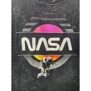 NASA HyperSpace Boys Size L (14) Black Acid Wash Astronaut Graphic Tee